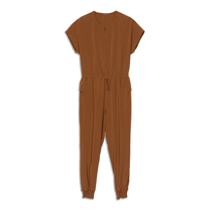 Stretch Travel Woven Jumpsuit